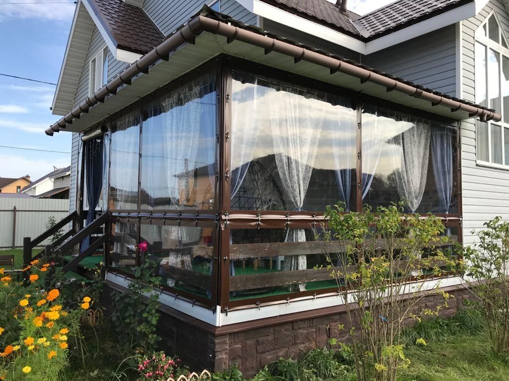 Мягкие окна для террасы частного дома в городе Лыткарино
